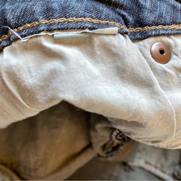 Lee Womens Bootcut Jeans Sz 10 Blue Distressed Denim Flap Pockets Western - Picture 6 of 10